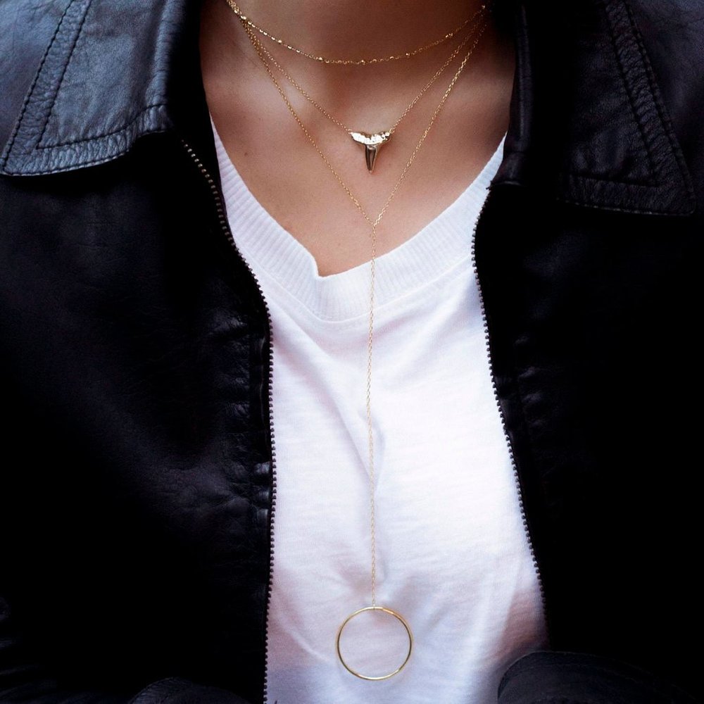 Shark tooth necklace  Tusk gold necklace  Shark tooth silver necklace  Dainty